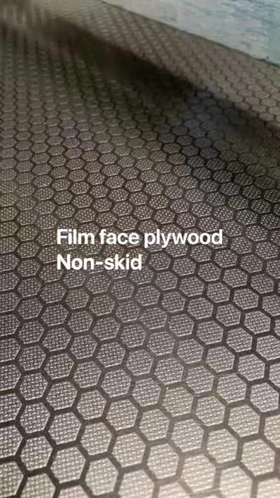 Non-skid Film Faced Plywood Anti-slip Surface for Concrete formwork In Construction Brown/black Film
